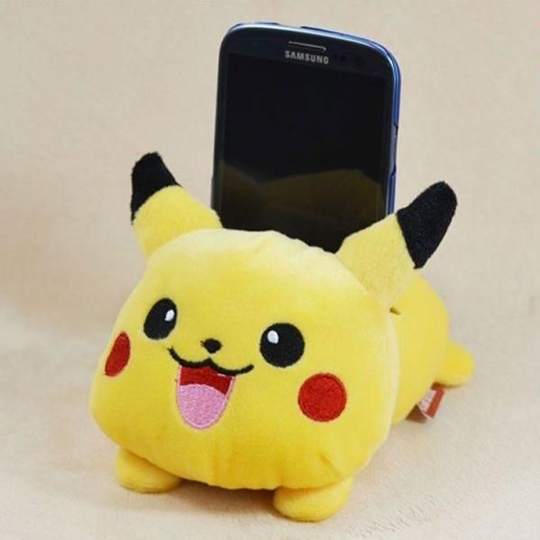 Porta Celulat de Pelúcia Pikachu Pokemon Frete Grátis